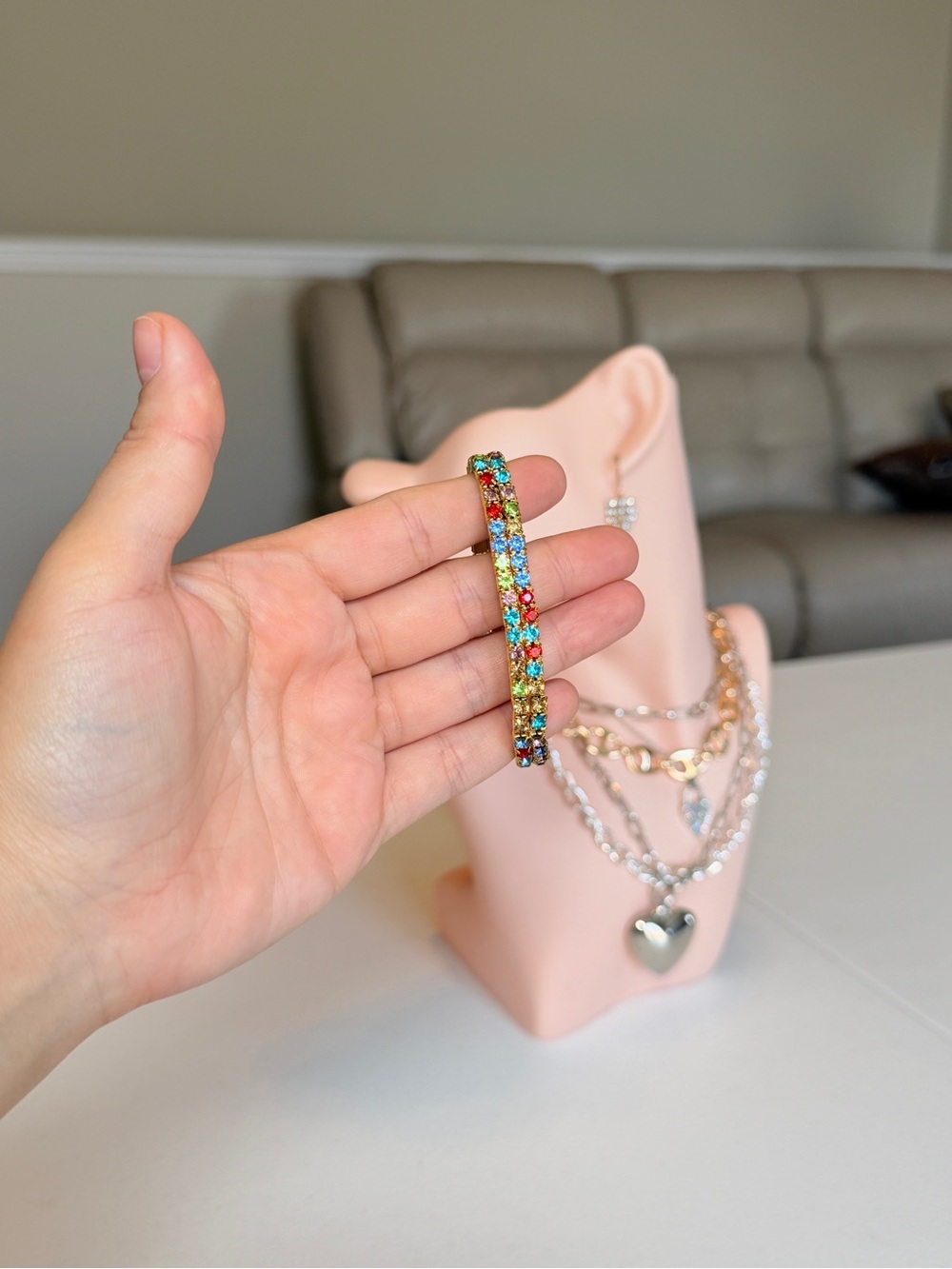 Colorful Gold-Tone Bracelet - Picture 4 of 7